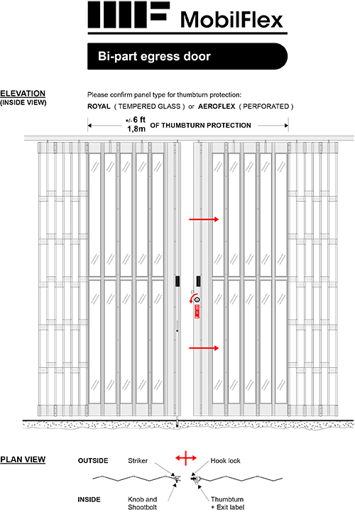 MobilFlex inc. - Bi-part <b>egress door</b>