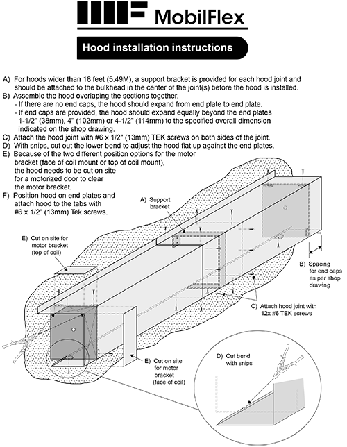 MobilFlex inc. - Hood Installation<br />instructions