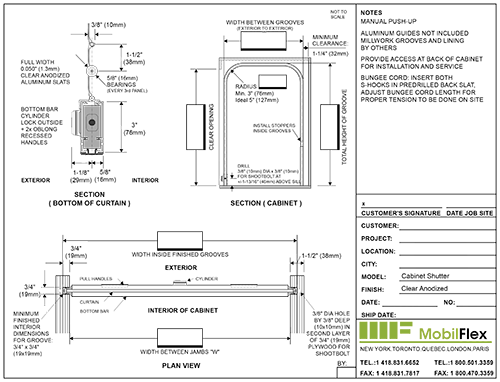 MobilFlex inc. - Shop drawing<br />(Tubular Motor)