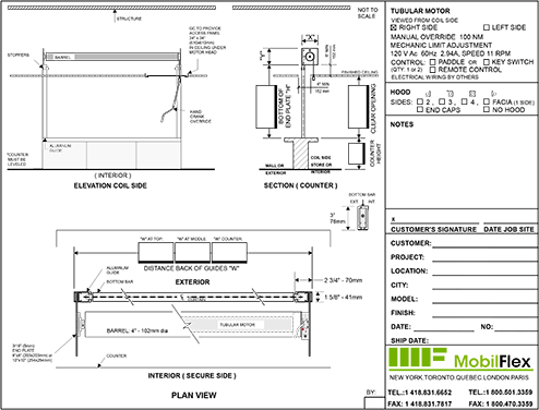 MobilFlex inc. - Shop drawing<br />(Tubular Motor)