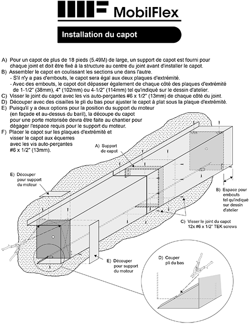 MobilFlex inc. - Installation du capot