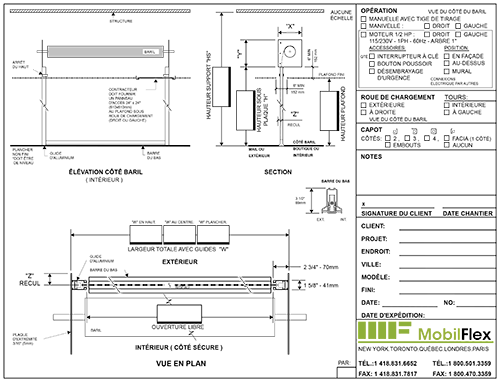 MobilFlex inc. - <b>Dessin d'atelier</b>
