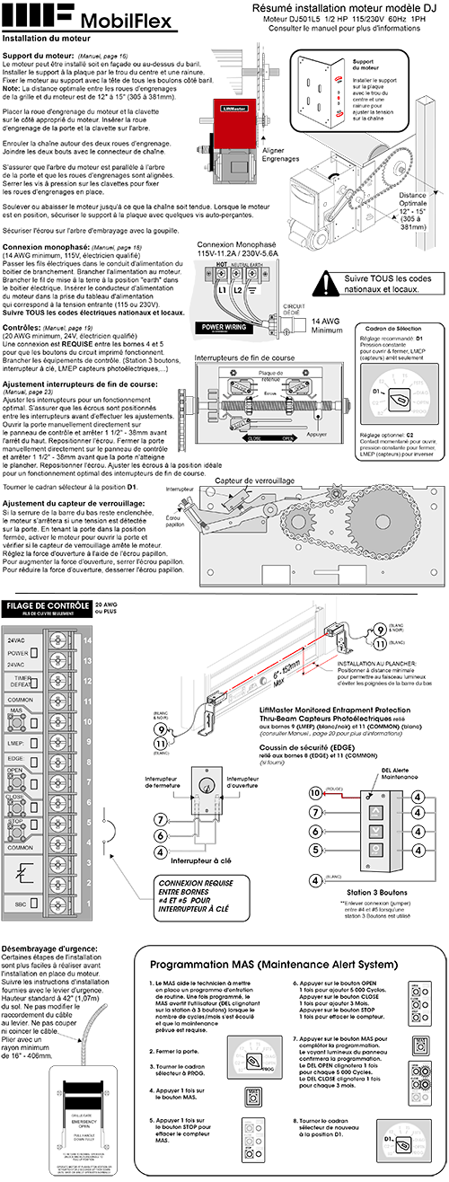 MobilFlex inc. - <b>Installation</b><br />du moteur