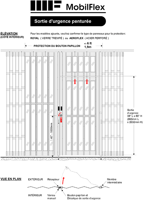 MobilFlex inc. - <b>Sortie d'urgence</b> penturée