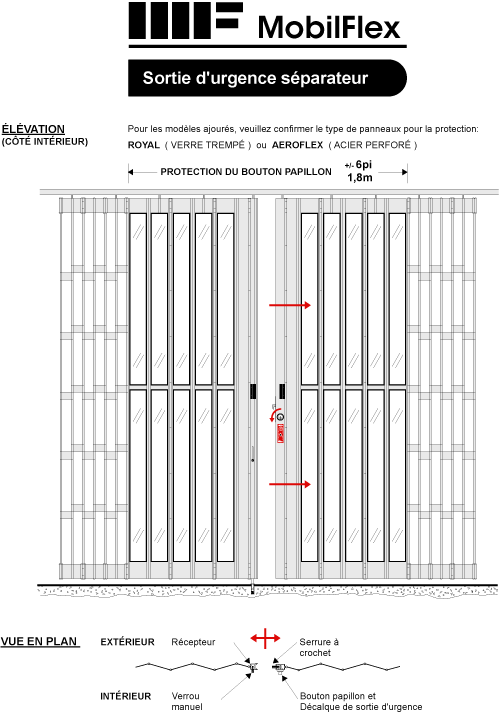 MobilFlex inc. - <b>Sortie d'urgence</b> séparateur